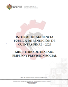 INFORME DE AUDIENCIA PÚBLICA DE RENDICIÓN DE CUENTAS FINAL – 2020