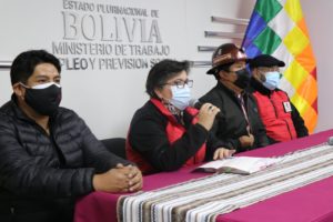 MINISTRA DE TRABAJO ANUNCIA ACCIONES CONJUNTAS CON LA CENTRAL OBRERA BOLIVIANA EN EL MARCO DEL 85 ANIVERSARIO DEL MINISTERIO DE TRABAJO DE BOLIVIA