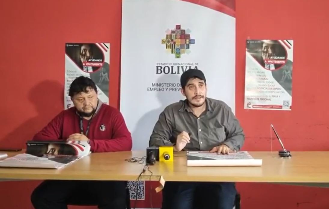 CONFERENCIA DE PRENSA DESDE LA JEFATURA DEPARTAMENTAL DE TRABAJO SANTA CRUZ