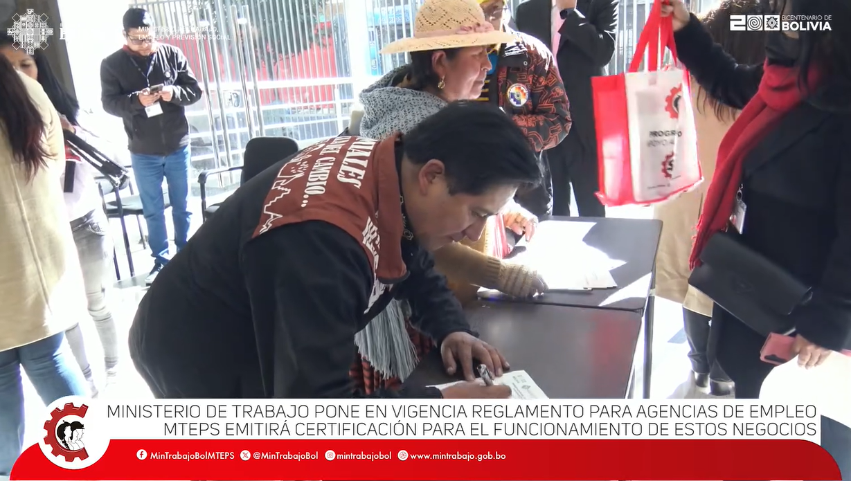 MINISTERIO DE TRABAJO PRESENTA REGLAMENTACIÓN PARA EL FUNCIONAMIENTO DE AGENCIAS PRIVADAS DE EMPLEO